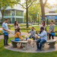 Pet owners and dogs building a local support network